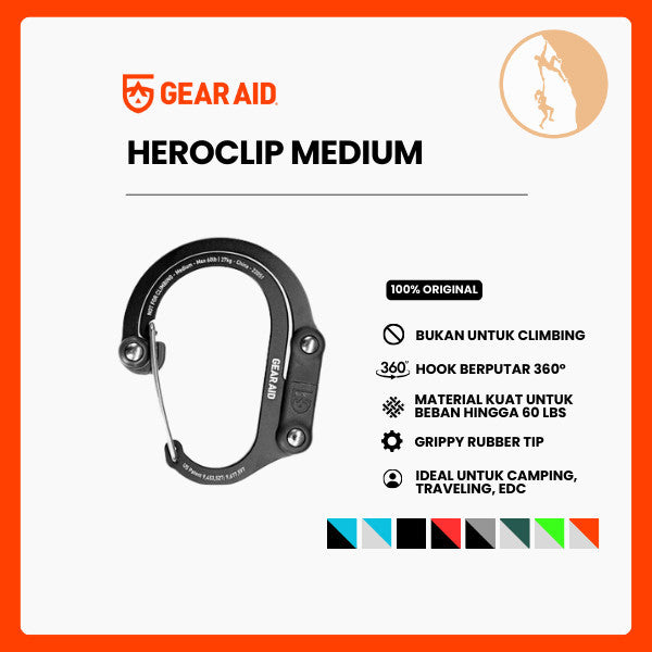 Karabiner Multifungsi - Gear Aid Heroclip (Medium / 57gr)