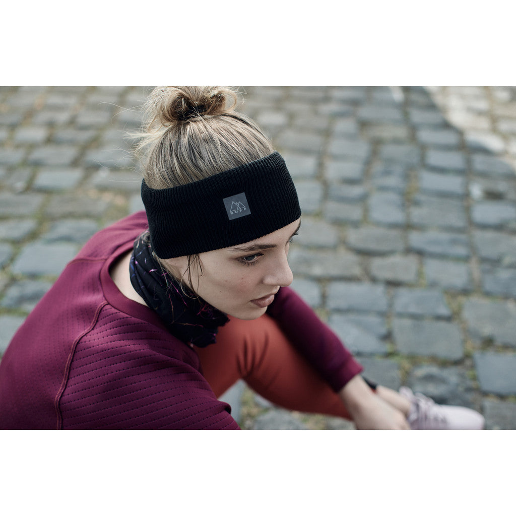 Buff CrossKnit Headband Solid Black
