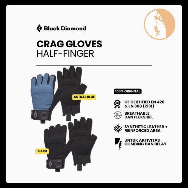 Sarung Tangan Panjat/Hiking - Black Diamond Crag Half-Finger Gloves