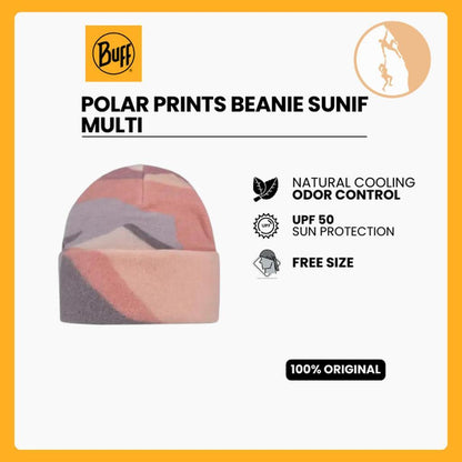 Buff Polar Prints Beanie Sunif Multi
