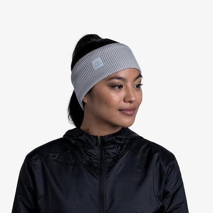Buff CrossKnit Headband Solid Light Grey