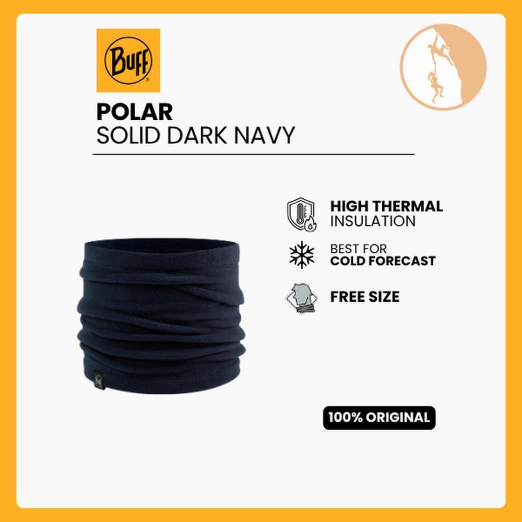 Buff Polar Neck Warmer Solid Dark Navy