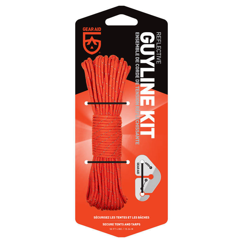 Tali Tenda Camping - Gear Aid Reflective Guyline Kit with Tensioners (50ft/15,24meter)