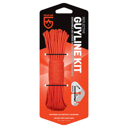 Tali Tenda Camping - Gear Aid Reflective Guyline Kit with Tensioners (50ft/15,24meter)