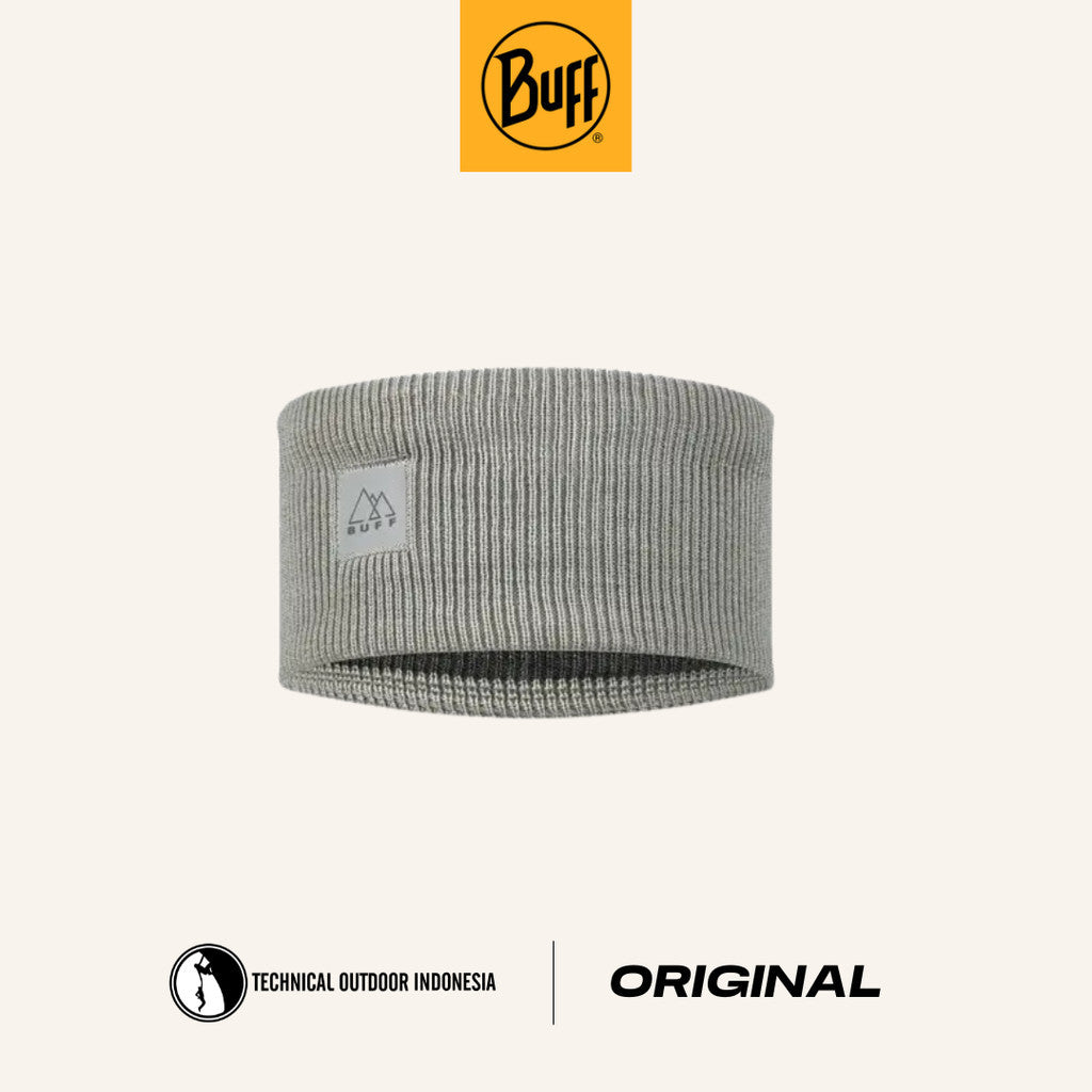 Buff CrossKnit Headband Solid Light Grey