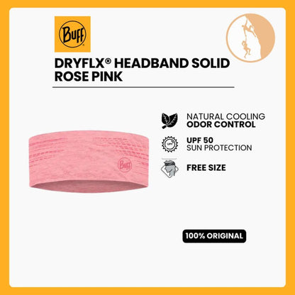 Buff DryFlx® Headband Solid Rose Pink