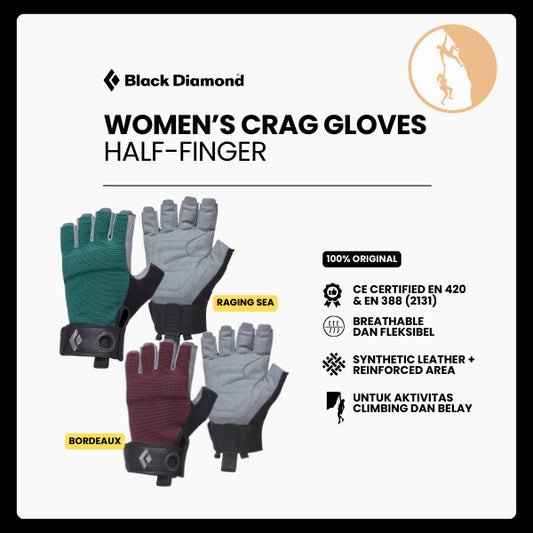 Sarung Tangan Hiking/Panjat Tebing Wanita - Black Diamond Women's Crag Half-Finger Gloves
