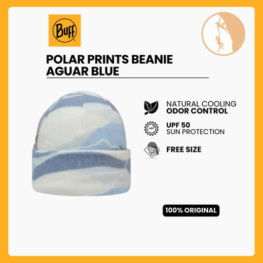 Buff Polar Prints Beanie Aguar Blue