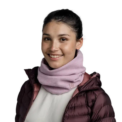 Buff Merino Fleece Neck Warmer Solid Lilac Sand