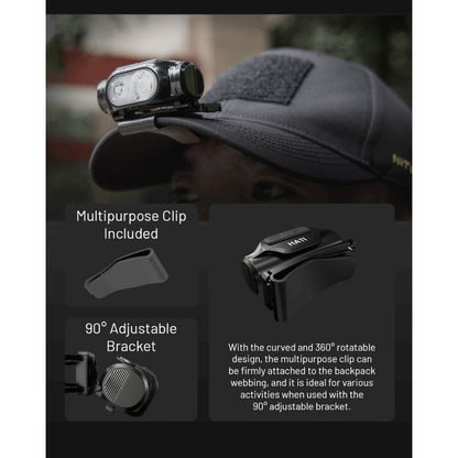 Senter Kepala - NITECORE LED Headlamp Lightweight AA Battery 240 Lumens - HA11 (Black)