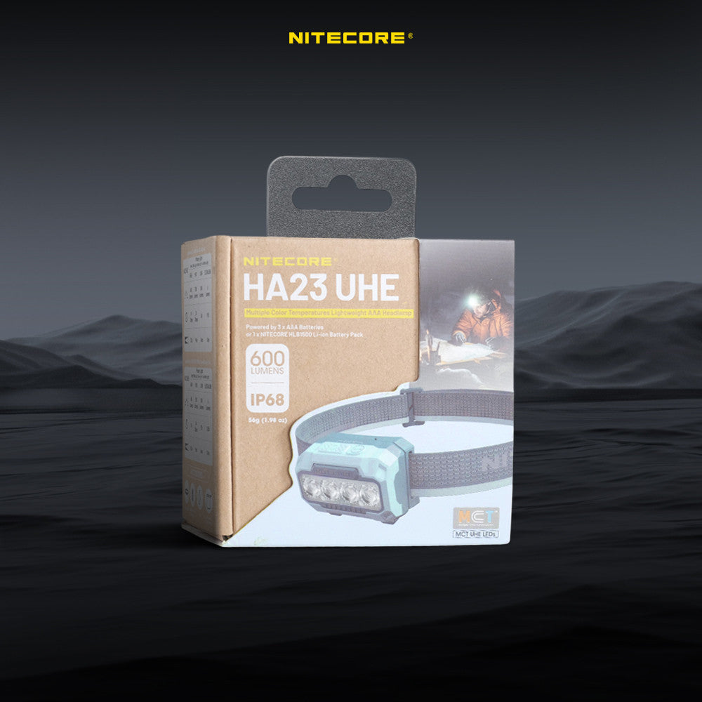 NITECORE Senter Kepala Headlamp LED MCT UHE 3in1 Color IP68 600 Lumens - HA23 UHE - Blue