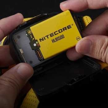 NITECORE Battery Pack Rechargeable USB C 1500mAh for UT27 HA23 UHE - HLB1500 / Yellow