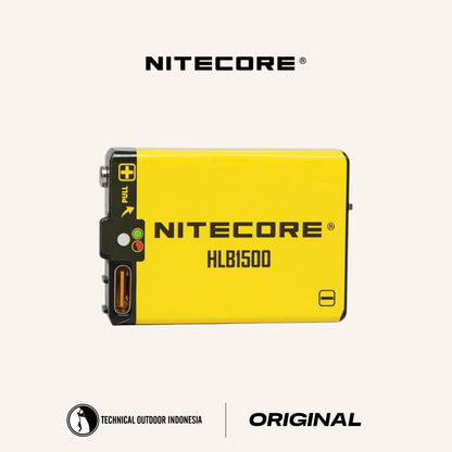 NITECORE Battery Pack Rechargeable USB C 1500mAh for UT27 HA23 UHE - HLB1500 / Yellow