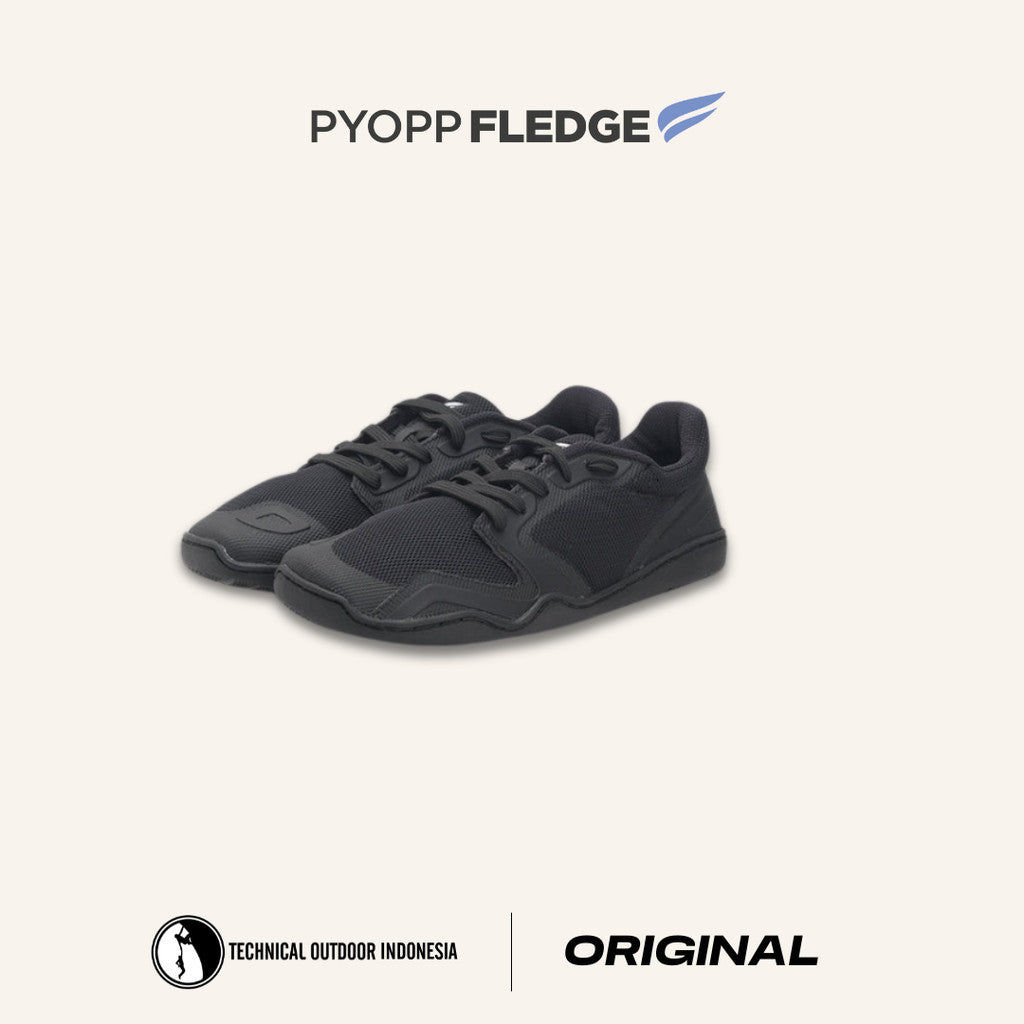 Pyopp Fledge Day 02 Barefoot Sneakers - Black On Black