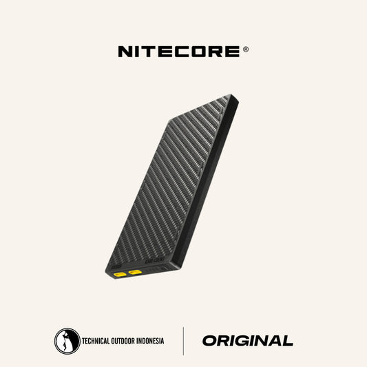 NITECORE Power Bank 10000mAh PD QC Carbon Fiber IPX5 Dual Type C 22.5W - NB10000 GEN3 - Black