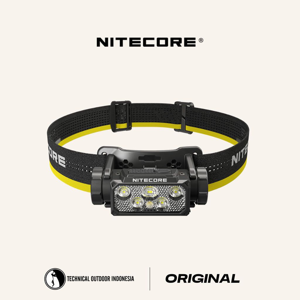 NITECORE Senter Kepala 6 Core LED Headlamp 4000mAh 1600 Lumens IP68 - HC60 UHE - Black