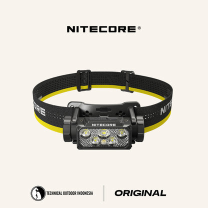 NITECORE Senter Kepala 6 Core LED Headlamp 4000mAh 1600 Lumens IP68 - HC60 UHE - Black