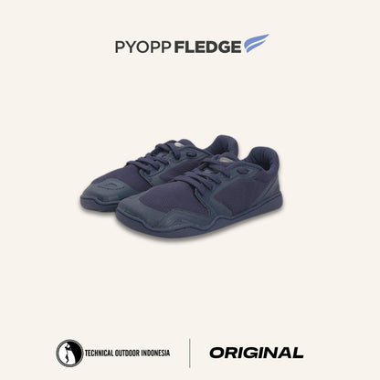 Pyopp Fledge Day 02 Barefoot Sneakers - Navy Pops On Navy