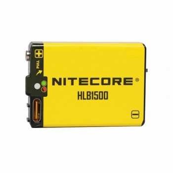 NITECORE Battery Pack Rechargeable USB C 1500mAh for UT27 HA23 UHE - HLB1500 / Yellow