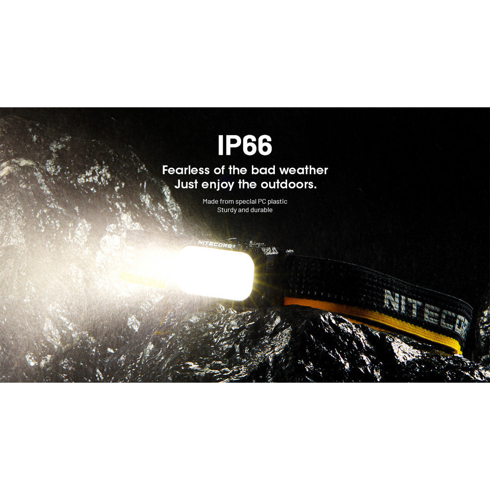 NITECORE Senter Kepala LED Headlamp 3in1 Color 700mAh IP66 400 Lumens - NU25 MCT - Black
