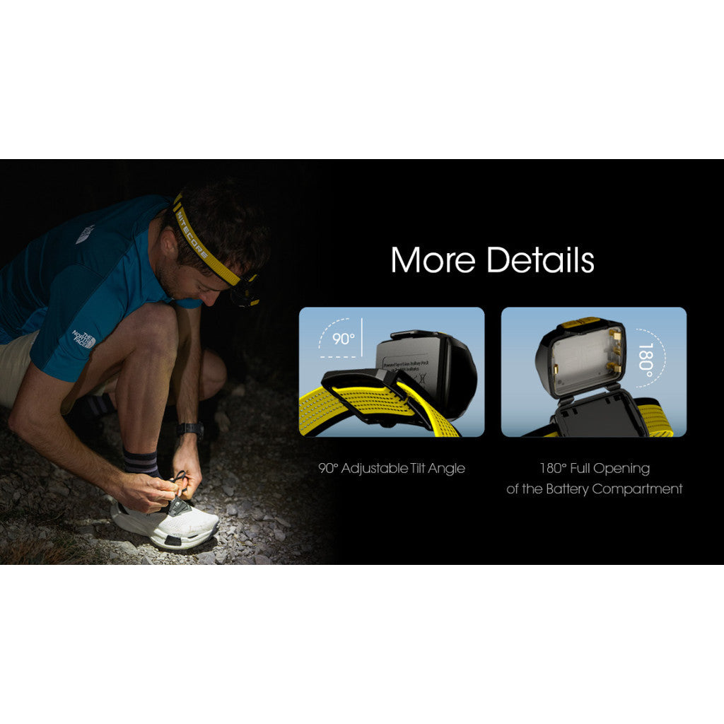 NITECORE Senter Kepala Headlamp UHE LED Triple Light IP66 800 Lumens - UT27 - Black