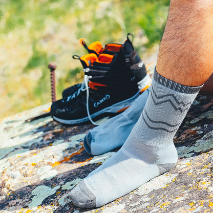 NAGIEAN Merino Socks Crew (Grey) – Kaos Kaki Outdoor Hiking Premium