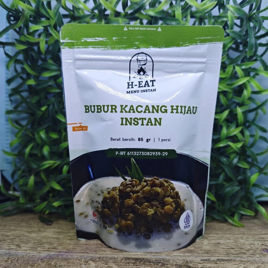 H-EAT Bubur Kacang Hijau Instant - Makanan Instan/Cepat Saji Traveling