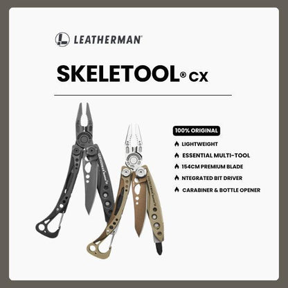 Leatherman SKELETOOL CX - EDC/Perkakas Multifungsi Stainless Steel