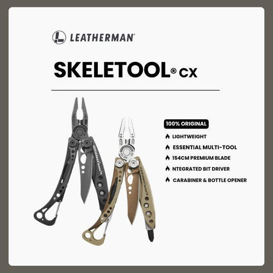 Leatherman SKELETOOL CX - EDC/Perkakas Multifungsi Stainless Steel