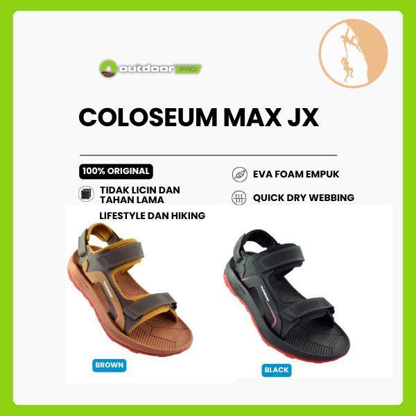 Sandal Gunung Outdoor Pro Coloseum Max SE - Sandal Tali Belakang Lepas Pasang / Anti Slip Original