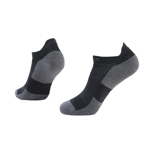 NAGIEAN Merino Socks - No Show - Grey/Black 2 Pair - Kaos Kaki Outdoor Hiking Premium