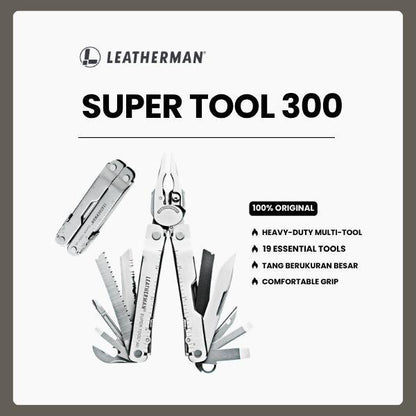 Leatherman SUPER TOOL 300 - Perkakas Multifungsi Stainless Steel