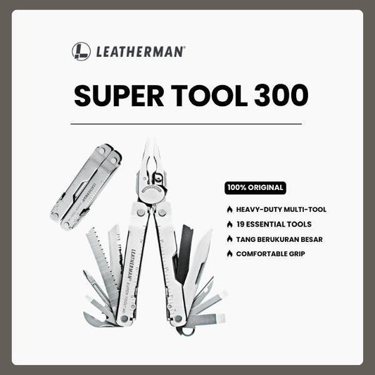 Leatherman SUPER TOOL 300 - Perkakas Multifungsi Stainless Steel