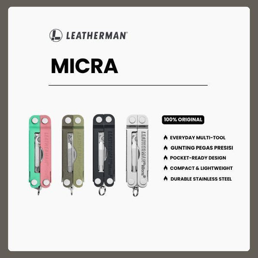 Leatherman MICRA - Perkakas Multifungsi Stainless Steel
