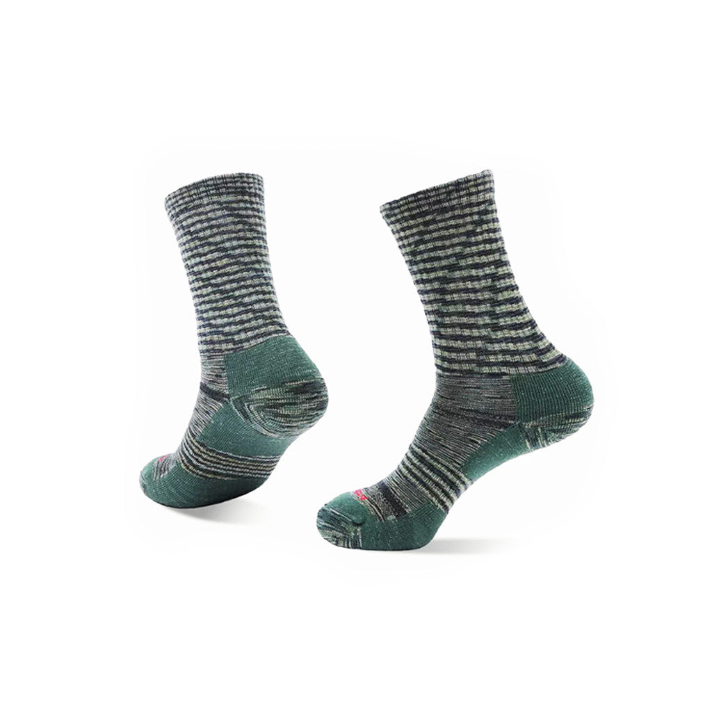 NAGIEAN Merino Socks Crew (Space-Dye Green) – Kaos Kaki Outdoor Hiking Premium