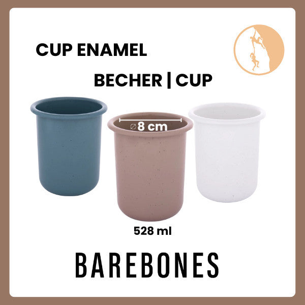 Cup Enamel Barebones -  Rolled Enamelware Cup
