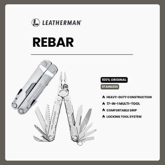 Leatherman REBAR - Pisau Lipat Multifungsi Stainless Steel