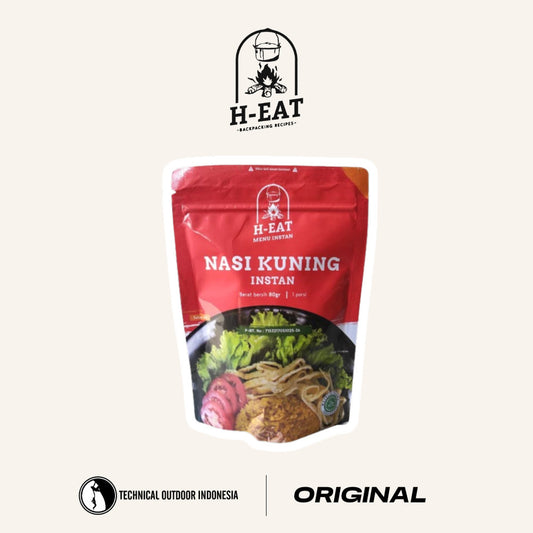 H-EAT Nasi Kuning (80gr) - Makanan Instan Ransum Cepat Saji