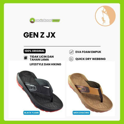Sandal Gunung Outdoor Pro Gen Z JX - Sandal Pria Original / Sandal Adventure & Outdoor Anti Slip