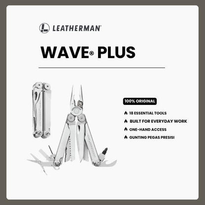 Leatherman WAVE PLUS- Survival Tools/Perkakas Multifungsi Stainless Steel
