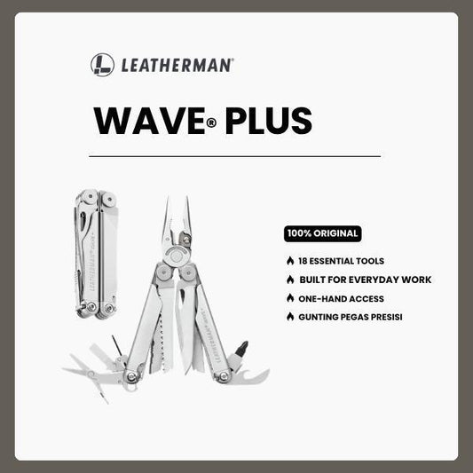Leatherman WAVE PLUS- Survival Tools/Perkakas Multifungsi Stainless Steel
