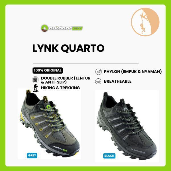 Sepatu Gunung Low Cut Outdoor Pro Lynk Quarto - Sepatu Hiking & Trail Running Pria Original