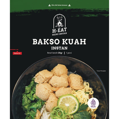H-EAT Bakso Kuah Instant - Makanan Instan/Cepat Saji Traveling