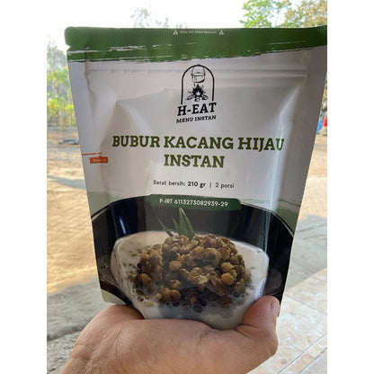 H-EAT Bubur Kacang Hijau Instant - Makanan Instan/Cepat Saji Traveling