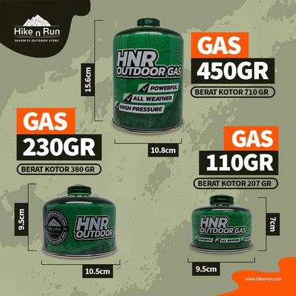 HnR Outdoor Gas Cartridge Canister Tabung Ultralight Hiking TERISI (110gram)