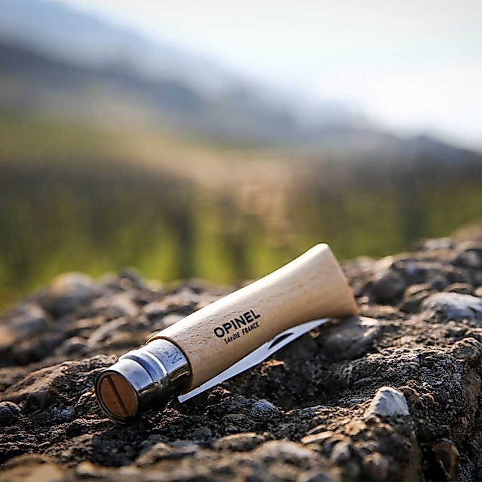Opinel N°10 Stainless Steel Folding Knife - Pisau Lipat Outdoor