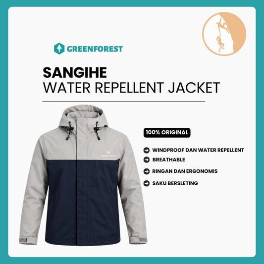 Jaket Gunung Outdoor Greenforest Sangihe - Jaket Waterproof & Windproof Pria Wanita