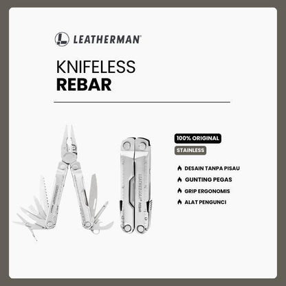 Leatherman KNIFELESS REBAR - Perkakas/Pisau Multifungsi Stainless Steel