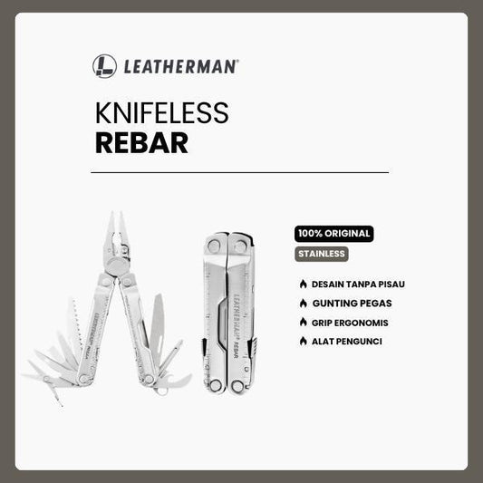 Leatherman KNIFELESS REBAR - Perkakas/Pisau Multifungsi Stainless Steel