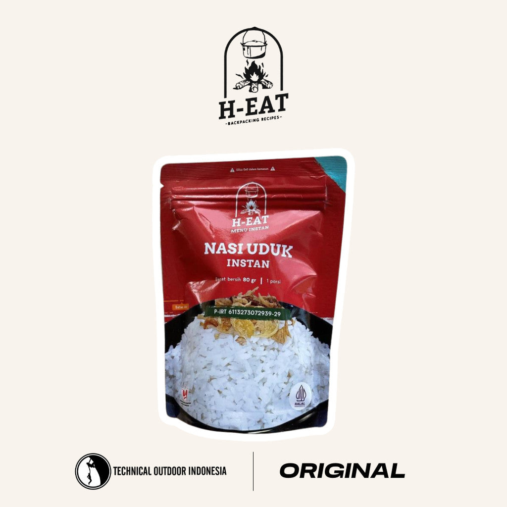 H-EAT Nasi Uduk (80gr) Instant - Makanan Instan Ransum Cepat Saji